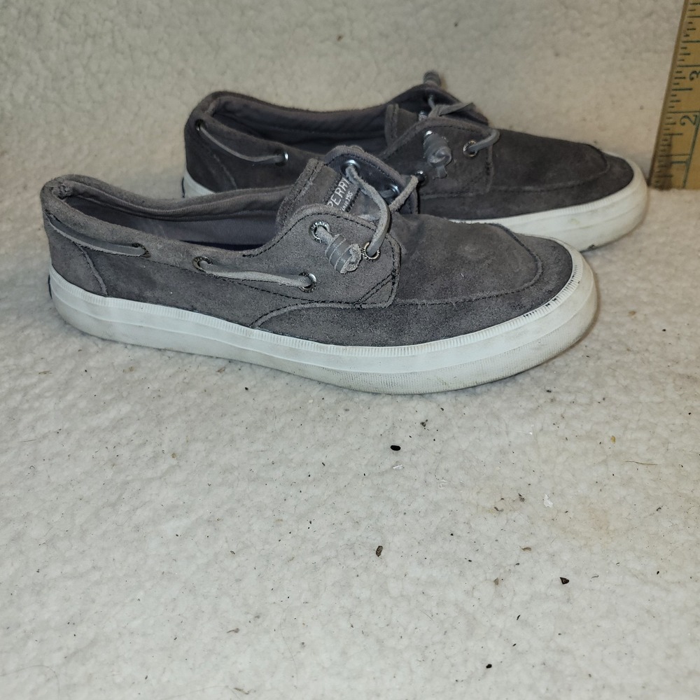 Sperry Top-Sider Gray Crest Boat‎ Canvas Deck Shoes  Womens Size 7.5